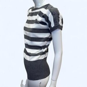 Questions by Say What striped knit top, y2k style